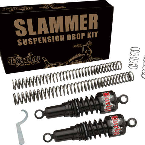 BURLY BRAND Slammer Suspension Kit B28-1007B for Custom Motorcycle Lowers Front and Rear Ends