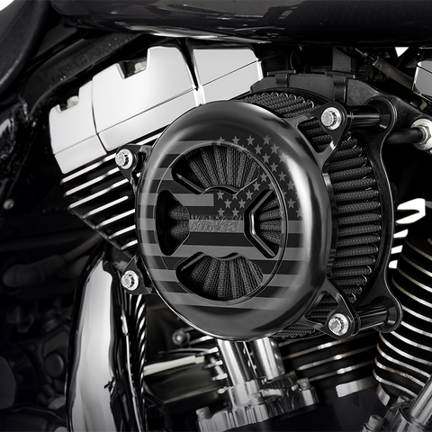 VANCE & HINES VO2 X Air Intake Kit - Black Wrinkle for Harley Touring and Softail Models (Part #42359)