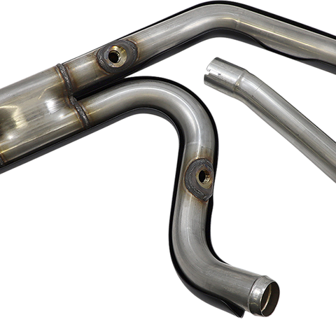 S&S CYCLE El Dorado Dual Exhaust System - Black - Machined Black Tracer 550-0680B