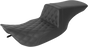 SADDLEMEN Tour Step-Up Seat - Front Lattice Stitch - Black - FL '97-'07 897-06-192 - Team Dream Rides