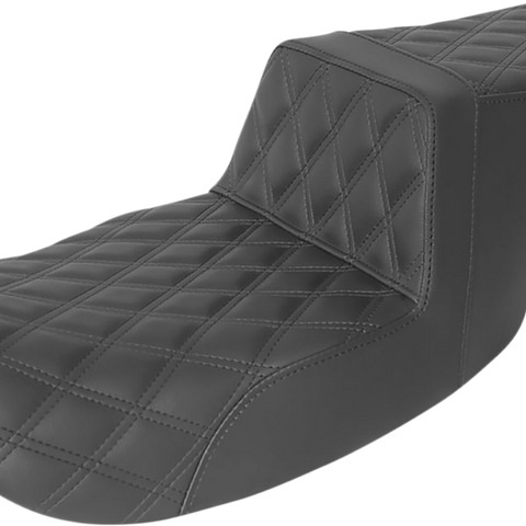 SADDLEMEN Tour Step-Up Seat - Full Lattice Stitch - Black - FL '97-'07 897-06-195 - Team Dream Rides