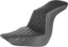 SADDLEMEN Step-Up Front Lattice Stitch Seat with Whisper-Grain SaddleHyde™ Cover (Part No. 818-29-192)