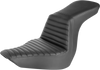 SADDLEMEN Step-Up Front Tuck-n-Roll Seat with Whisper-Grain SaddleHyde™ Cover - Black (Part No. 818-29-191)