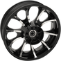 COASTAL MOTO Rear Wheel - Largo 3D - Single Disc/with or without ABS - Black Cut - 18x7 3D-LAR187BC-TRK - Team Dream Rides