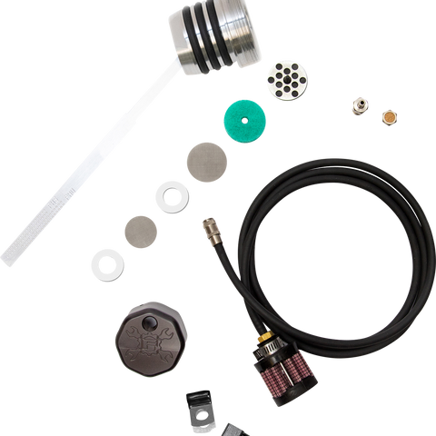 Feuling Parts 3094 Vented Dipstick with Dual Vent Options for Dyna, Black