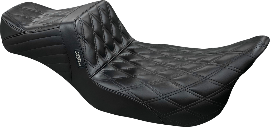 LE PERA Tailwhip Daddy Long Legs Seat - Double Diamond Black for Touring 2008-2024 (Part LK-587DLDD)