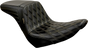 LE PERA Kickflip Seat - Diamond with Chestnut Stitching - Black for Softail '18-'23 (Part: LYR-590DD-CHET) - Team Dream Rides