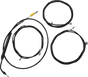 LA CHOPPERS Handlebar Cable/Brake Line Kit - 18" - 20" Ape Hanger Handlebars - Midnight LA-8058KT-19M - Team Dream Rides