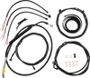 LA CHOPPERS Handlebar Cable/Brake Line Kit - Complete - 15" - 17" Handlebars - Midnight LA-8058KT2-16M - Team Dream Rides