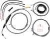 LA CHOPPERS Handlebar Cable/Brake Line Kit - Complete - 18" - 20" Handlebars - Stainless LA-8058KT2-19 - Team Dream Rides