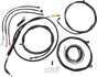 LA CHOPPERS Handlebar Cable/Brake Line Kit - Complete - 18" - 20" Handlebars - Midnight LA-8058KT2-19M - Team Dream Rides
