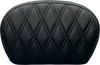 LE PERA Large Double Diamond Sissy Bar Pad, Dull Black Vinyl, L-SBP01DD-DULL