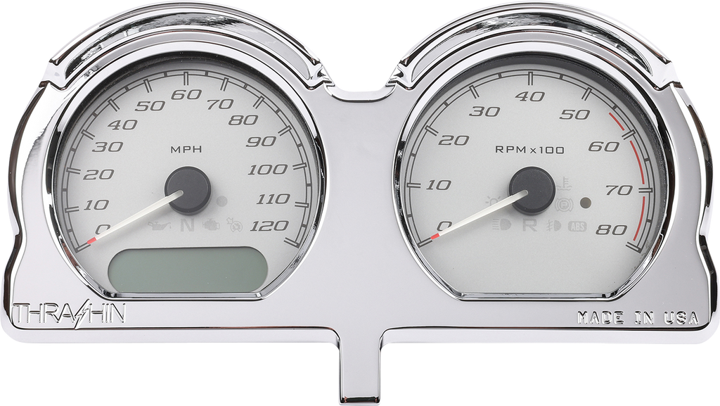 THRASHIN SUPPLY CO. Chrome Gauge Relocation Kit TSC-2707-3