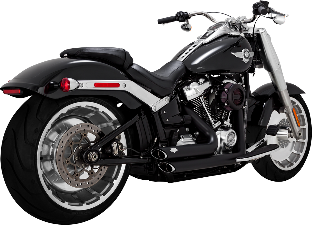 Vance & Hines Shortshots Staggered Exhaust System with PCX Technology - Matte Black (Part 47335)