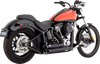 Vance & Hines Shortshots Staggered Exhaust System with PCX™ Technology - Matte Black (Part 47325)