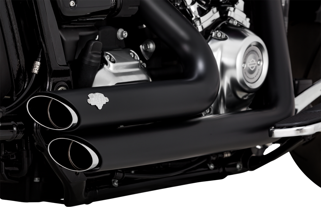 Vance & Hines Shortshots Staggered Exhaust System with PCX Technology - Matte Black (Part 47335)