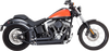 Vance & Hines Shortshots Staggered Exhaust System with PCX™ Technology - Matte Black (Part 47325)