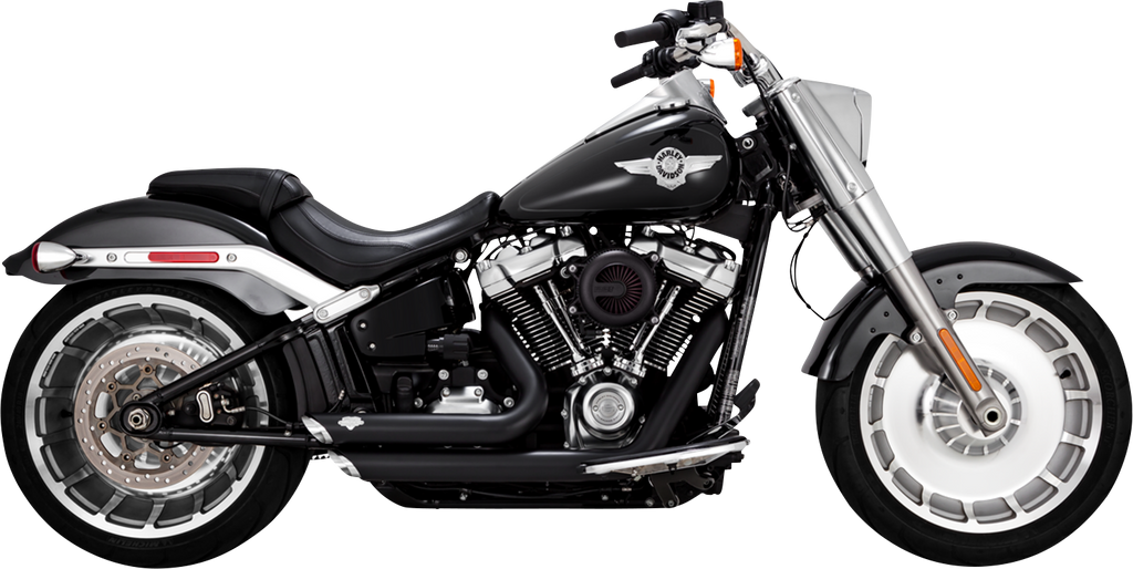 Vance & Hines Shortshots Staggered Exhaust System with PCX Technology - Matte Black (Part 47335)
