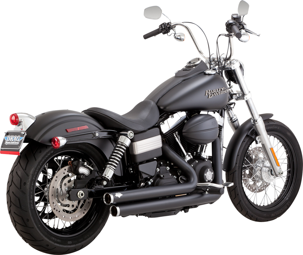 Vance & Hines Big Shots Staggered Exhaust System with Black Finish - Part 47338