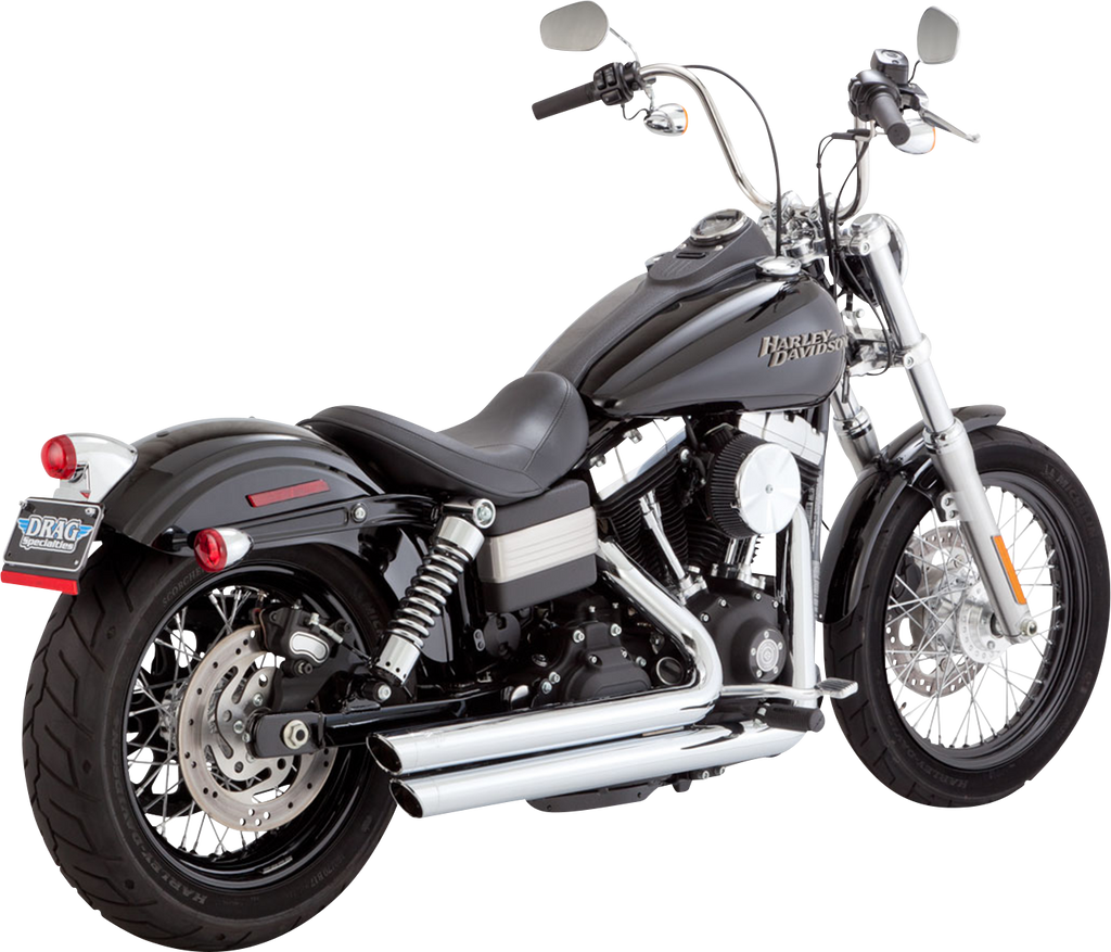 Vance & Hines Big Shots Staggered Exhaust System - Chrome (Part No. 17338)