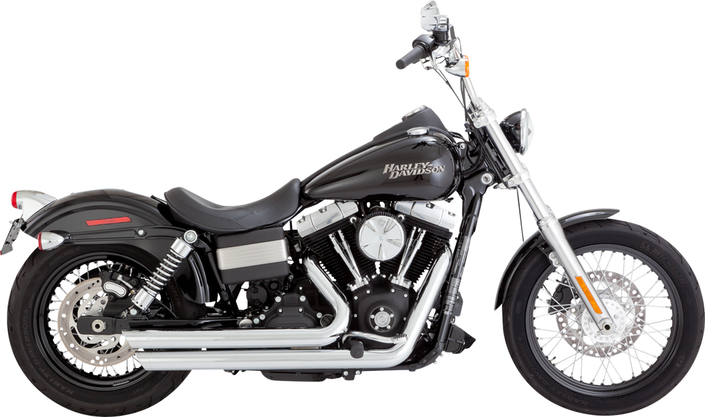 Vance & Hines Big Shots Staggered Exhaust System - Chrome (Part No. 17338)