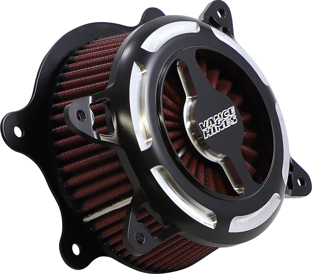 VANCE & HINES VO2 Blade Air Intake - Black Contrast Part 40391 for V-Twin Motorcycles