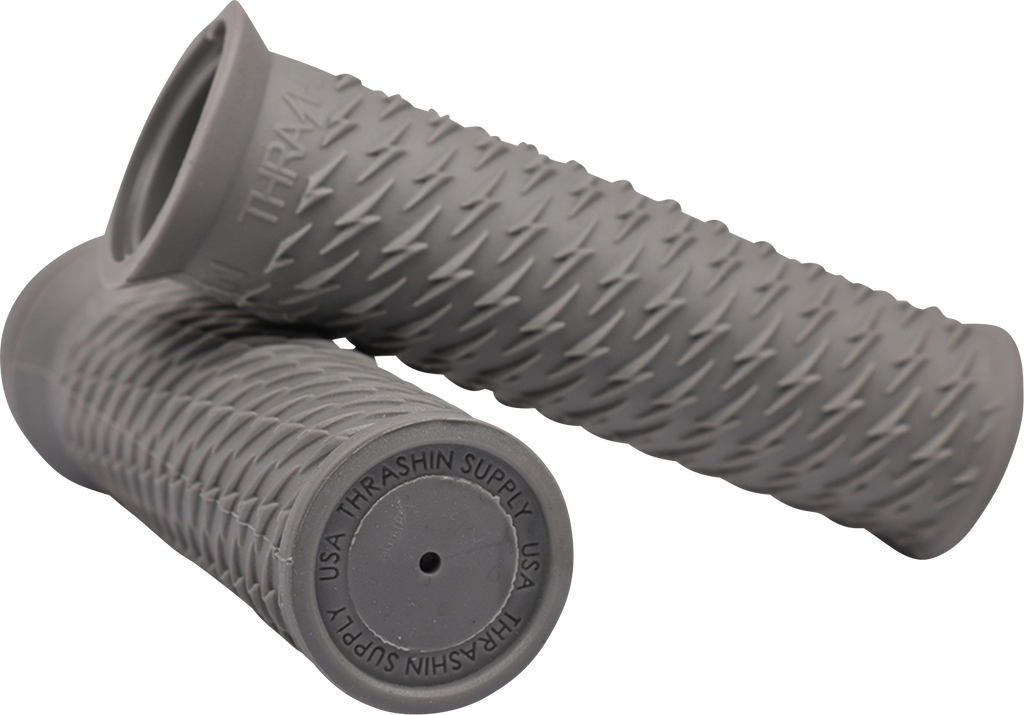 Thrashin Supply Co. Gray Bolt Grips TSC-2708-0 for V-Twin Motorcycles