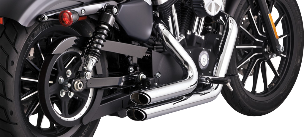 Vance & Hines Shortshots Staggered Exhaust System with PCX Technology - Chrome 17329