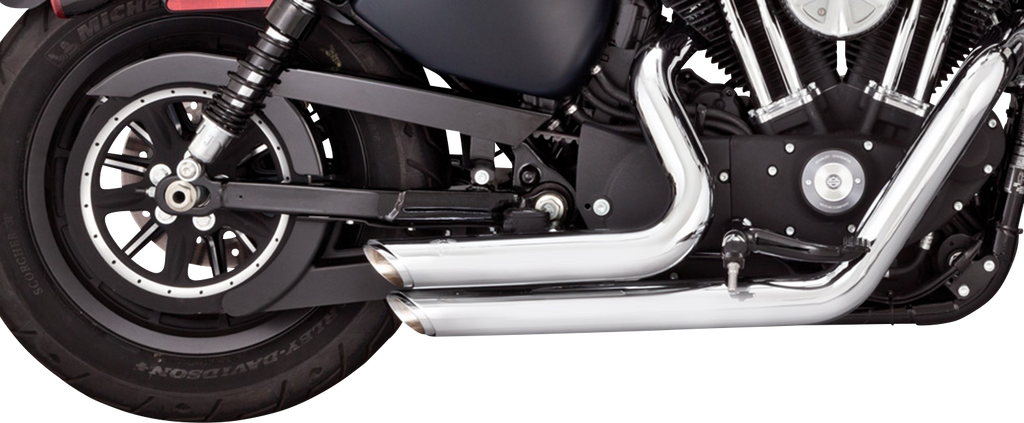 Vance & Hines Shortshots Staggered Exhaust System with PCX Technology - Chrome 17329