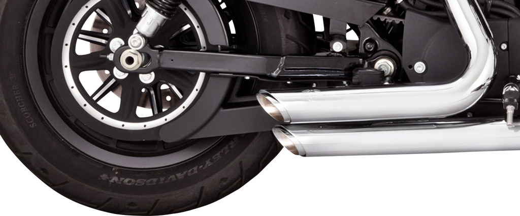 Vance & Hines Shortshots Staggered Exhaust System with PCX Technology - Chrome 17329