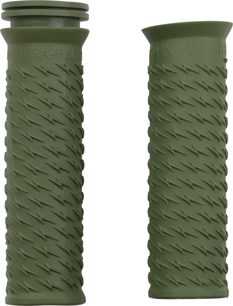Thrashin Supply Co. Green Bolt Grips TSC-2708-6 for V-Twin Motorcycles