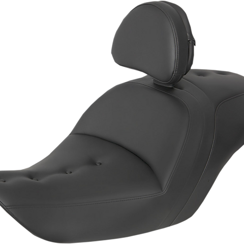 SADDLEMEN Roadsofa* Pillow Top Seat - With Backrest - Black H23-20-181BR - Team Dream Rides