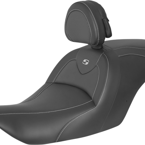 SADDLEMEN Roadsofa* Carbon Fiber Seat - Carbon Fiber - with Backrest - GL1800 '14-'17 H23-20-185BR - Team Dream Rides
