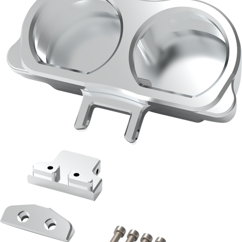 LA CHOPPERS Gauge Mount - Dual - Raw - FLT LA-7397-03R - Team Dream Rides