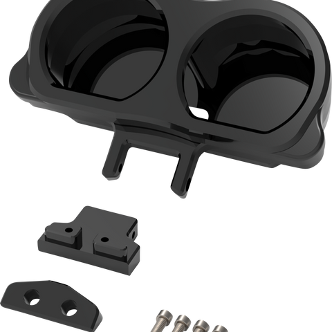 LA CHOPPERS Gauge Mount - Dual - Black - FLT LA-7397-03B - Team Dream Rides