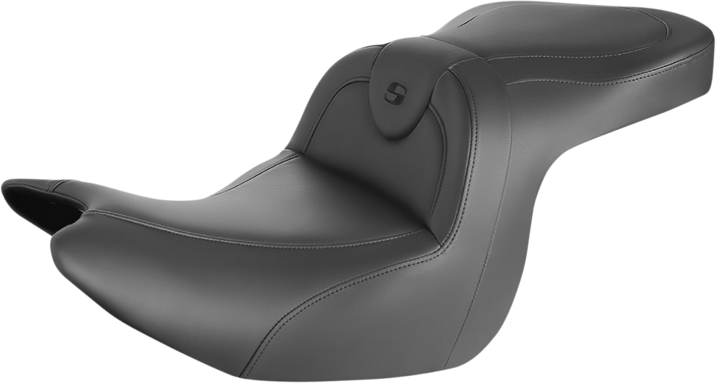 SADDLEMEN RoadSofa* Seat - without Backrest - Black w/ Black Stitching - GL1800 '18-'23 H18-07-187 - Team Dream Rides