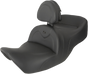 SADDLEMEN RoadSofa* Seat - with Backrest - Black w/ Black Stitching - GL1800 '01-'10 H01-07-187BR - Team Dream Rides