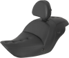 SADDLEMEN Heated Roadsofa* Pillow Top Seat - With Backrest - Black H23-20-181BRHCT - Team Dream Rides