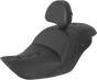 SADDLEMEN Heated Roadsofa* Pillow Top Seat - With Backrest - Black H23-20-181BRHCT - Team Dream Rides