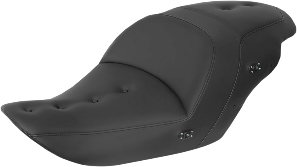 SADDLEMEN Heated Roadsofa* Pillow Top Seat - Without Backrest - Black H23-20-181HCT - Team Dream Rides