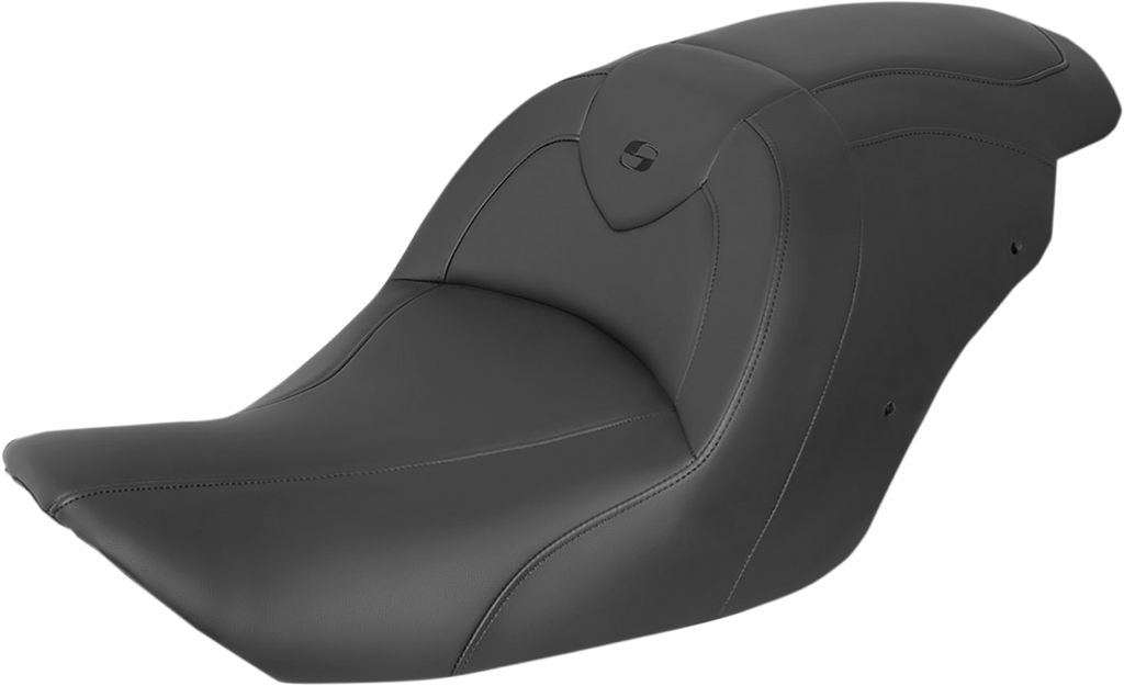 SADDLEMEN RoadSofa* Seat - without Backrest - Black w/ Black Stitching - GL1800 '14-'17 H23-20-187 - Team Dream Rides