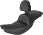SADDLEMEN RoadSofa* Seat - With Backrest - Black W/Black Stitching - Heated - Indian '14-'23 I14-07-187BRHCT - Team Dream Rides