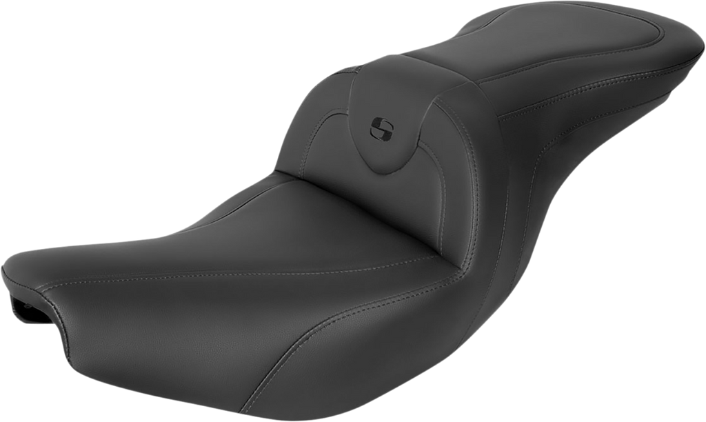 SADDLEMEN RoadSofa* Seat - without Backrest - Black w/ Black Stitching - Indian '14-'23 I14-07-187 - Team Dream Rides