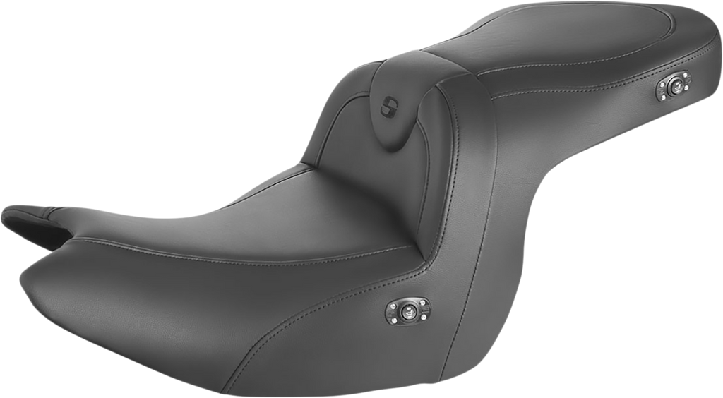 SADDLEMEN RoadSofa* Seat - without Backrest - Black w/ Black Stitching - Heated - GL1800 '18-'23 H18-07-187HCT - Team Dream Rides