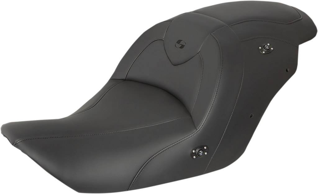 SADDLEMEN Seat - RoadSofa* - without Backrest - Black w/ Black Stitching - Heated - GL1800 '14-'17 H23-20-187HCT - Team Dream Rides