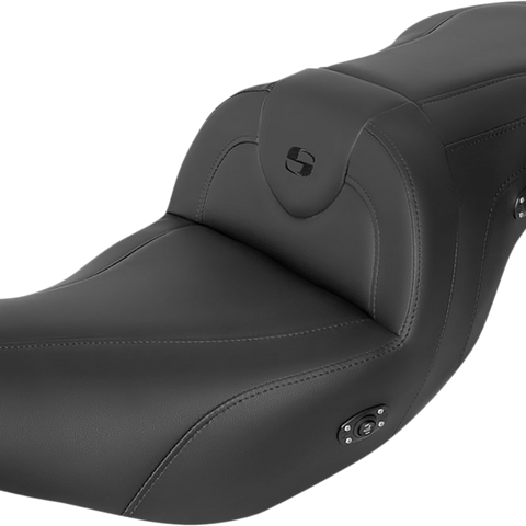 SADDLEMEN RoadSofa* Seat - Without Backrest - Black W/Black Stitching - Heated - Indian '14-'23 I14-07-187HCT - Team Dream Rides