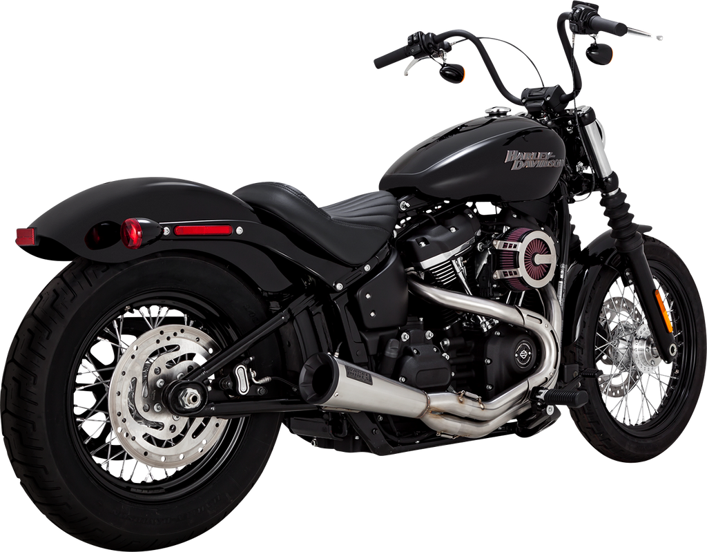 Vance & Hines 27323 2-Into-1 Upsweep Exhaust System in Brushed Stainless Steel