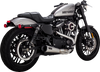 Vance & Hines 27327 2-into-1 Upsweep Exhaust System in Brushed Stainless Steel