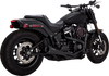 Vance & Hines 47323 2-into-1 Upsweep Exhaust System with Black Finish and Stainless Steel Construction