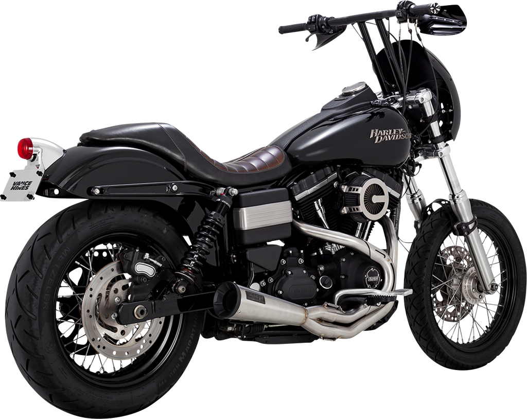 Vance & Hines 27325 2-Into-1 Upsweep Exhaust System in Brushed Stainless Steel